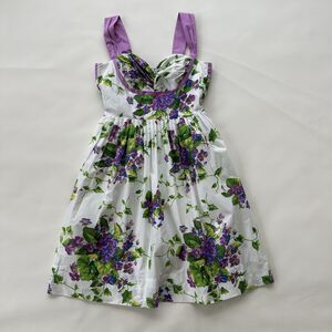 VTG Y2K Betsey Johnson Dress Women's 6 Floral Retro Party Babydoll Belted Boho